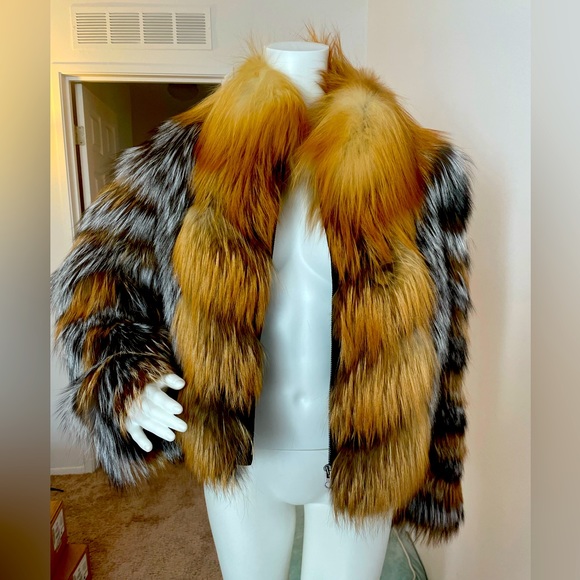 Fox fur jacket (medium 8-10)